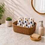 3бр. Хавлиени кърпи с капки и бродерия 30/50