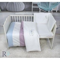 Бебешко спално бельо Sleeping Bear аква пепел