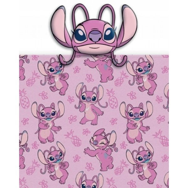 Одеяло Stitch розово с плюшена възглавница