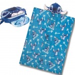 Одеяло Stitch в синьо с плюшена възглавница