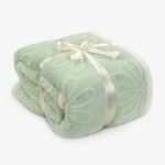 Топло одеяло Шерпа Daisies мента 140/200