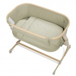 Бебешка кошара за съвместен сън с матрак и комплект спално бельо Baby Side III, 4 части – 50х83 см Sage
