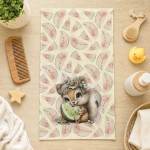 Детска хавлиена кърпа Small Squirrel DF печат мека и попиваща