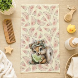 Детска хавлиена кърпа Small Squirrel DF печат мека и попиваща