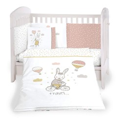 Бебешко спално бельо с обиколник Rabbits in Love 60/120