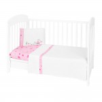 Бебешко спално бельо от памук ранфорс My Home, 3 части – 70x140 см, Pink