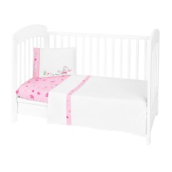 Бебешко спално бельо от памук ранфорс My Home, 3 части – 70x140 см, Pink
