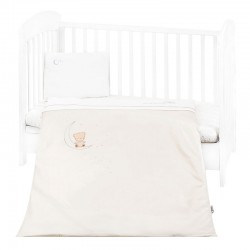 Бебешко спално бельо от поплин Dream Big с бродерия, 3 части – 100х150 см, Beige