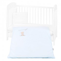 Бебешко спално бельо от поплин Dream Big с бродерия, 3 части – 100х150 см, Blue