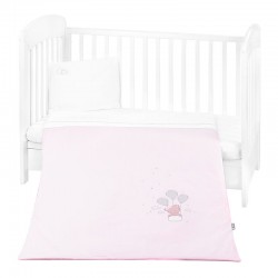 Бебешко спално бельо от поплин Dream Big с бродерия, 3 части – 100х150 см, Pink