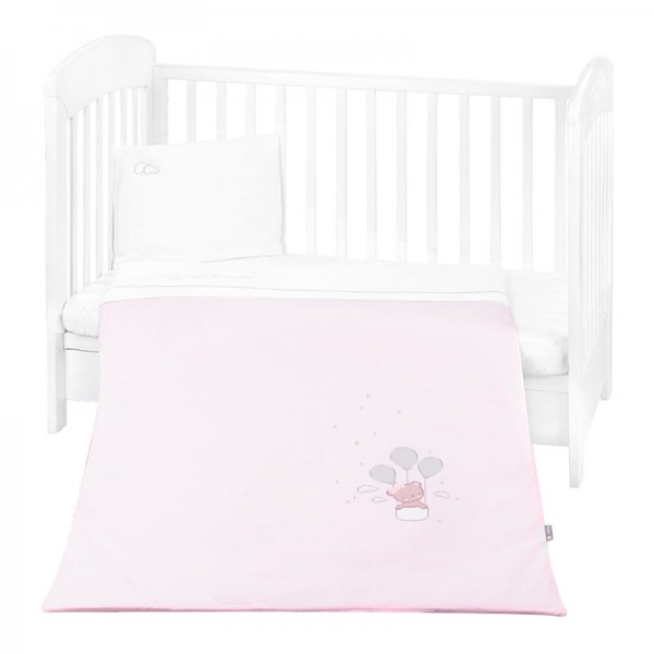 Бебешко спално бельо от поплин Dream Big с бродерия, 3 части – 100х150 см, Pink