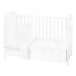 Бебешко спално бельо от поплин Dream Big с бродерия, 3 части – 60х120 см, Pink