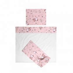 Бебешко спално бельо от памук с плик и чаршаф Tiny Dream Trio, 3 части – 60х120 см