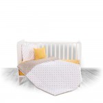 Бебешко спално бельо от ранфорс с плик и чаршаф Cosy, 3 части – 60х120 см, Beige