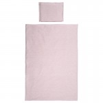 Бебешко спално бельо от ранфорс с плик и чаршаф Cosy, 3 части – 60х120 см, Pink Sky