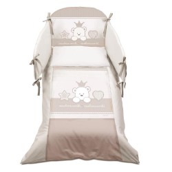Спален комплект Baby Re за бебешко легло 70x130 см 4 части Dove Grey