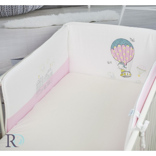 Обиколник за бебешка кошара Balloon pink